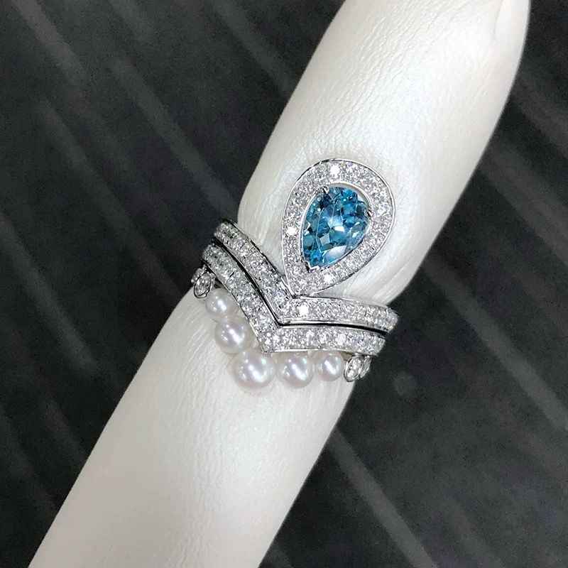 Drop Shaped Blue Diamond